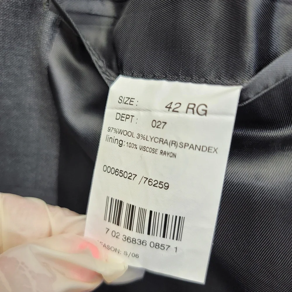 Brooks Brothers 346 Suit Jacket Mens 42R Gray Blazer Business Suit‎ Separate